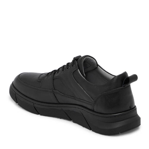 Siyah Deri Erkek Sneaker - E25S1AY57451-A23 - 2