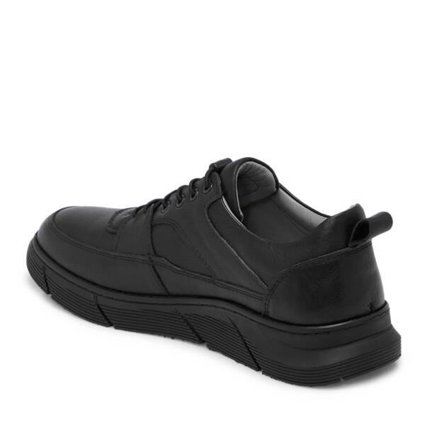 Siyah Deri Erkek Sneaker - E25S1AY57451-A23 - 2