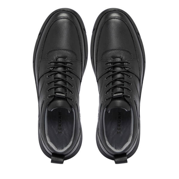 Siyah Deri Erkek Sneaker - E25S1AY57451-A23 - 5