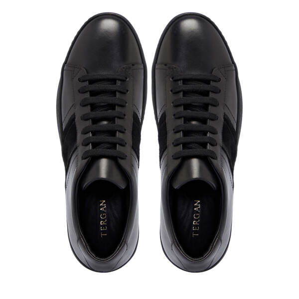 Siyah Deri Erkek Sneaker - E25S1AY57463-A23 - 5