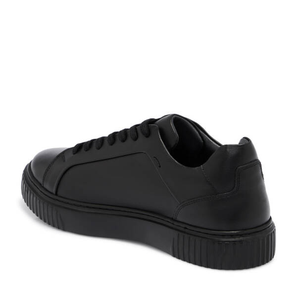 Siyah Deri Erkek Sneaker - E25S1AY57472-A43 - 2