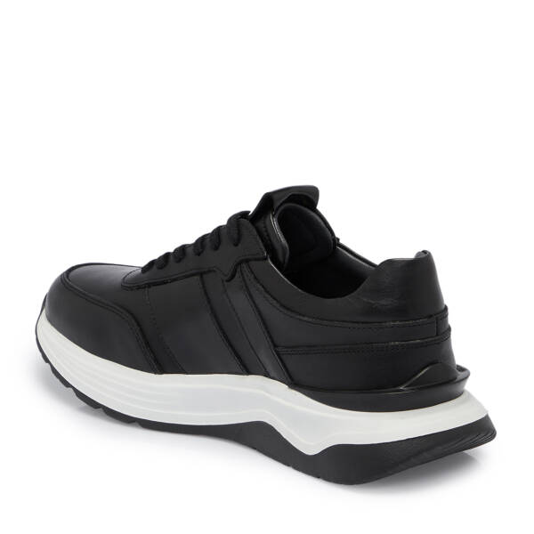 Siyah Deri Erkek Sneaker - E25S1AY57473-A43 - 2