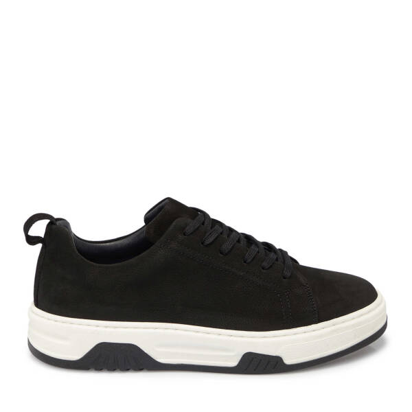Siyah Deri Erkek Sneaker - E25S1AY57475-A64 - 3