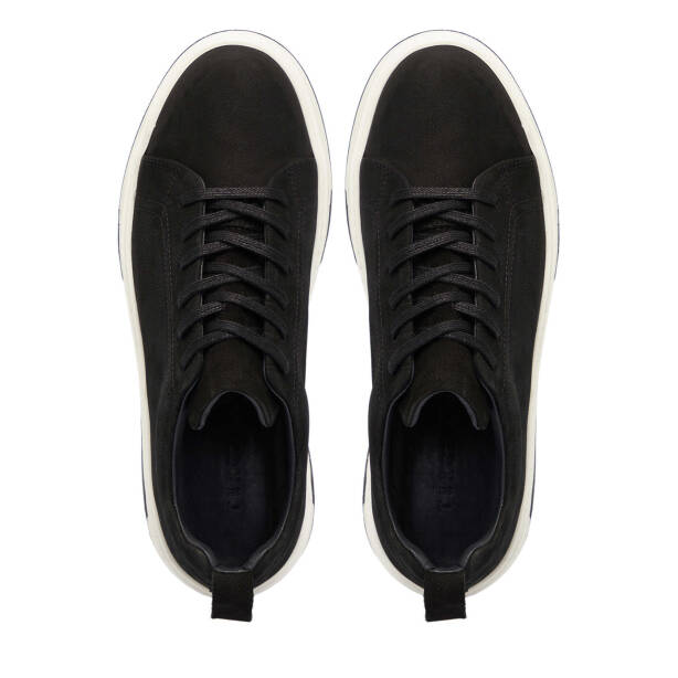 Siyah Deri Erkek Sneaker - E25S1AY57475-A64 - 5