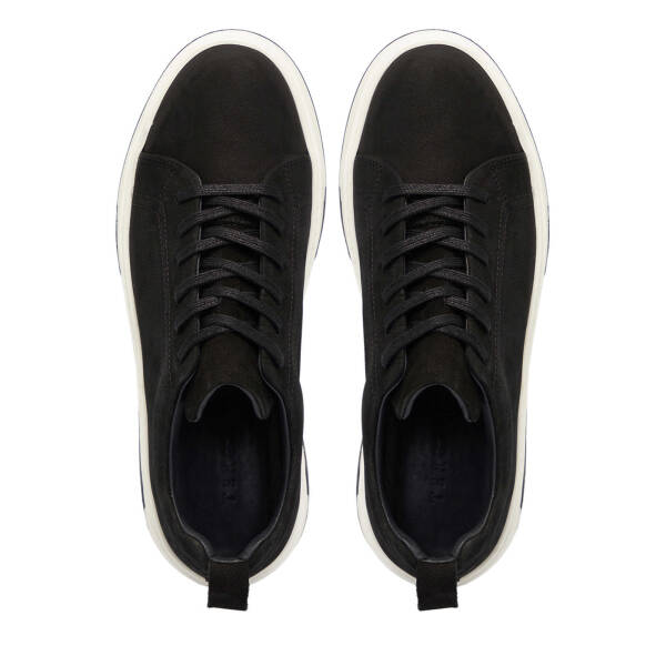 Siyah Deri Erkek Sneaker - E25S1AY57475-A64 - 5
