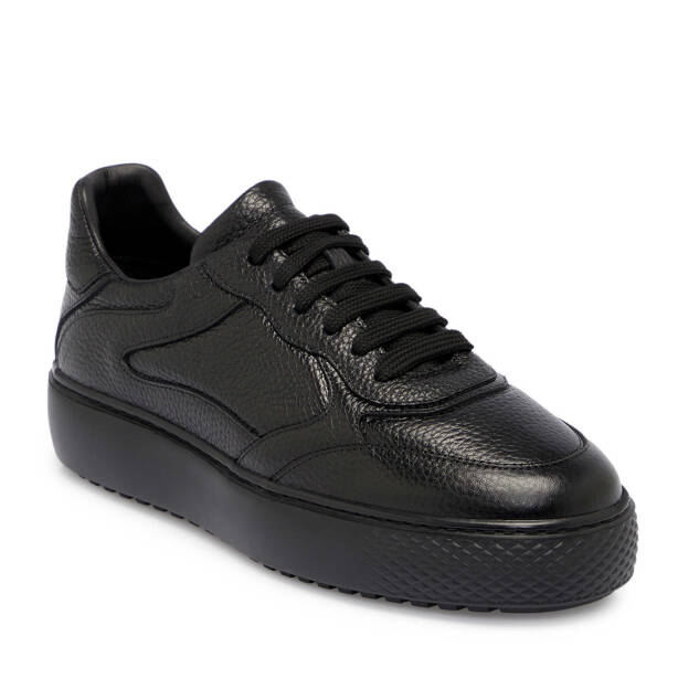 Siyah Deri Erkek Sneaker - E25S1AY57482-A41 