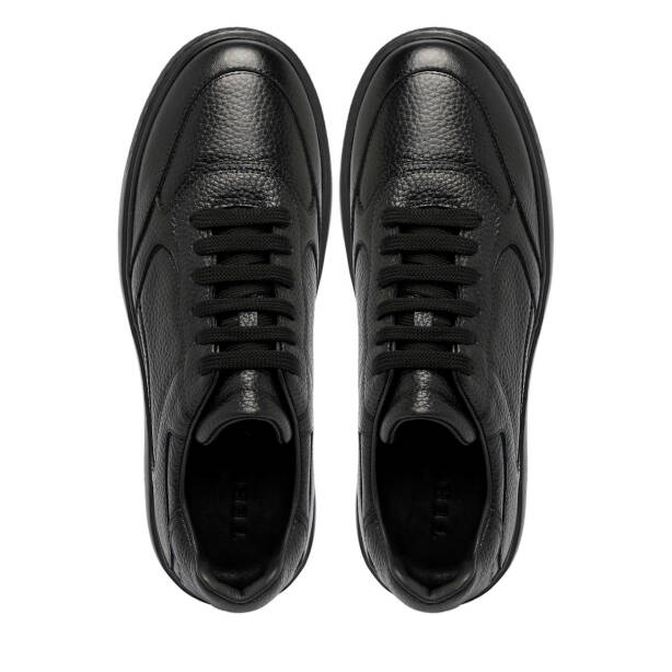Siyah Deri Erkek Sneaker - E25S1AY57482-A41 - 5