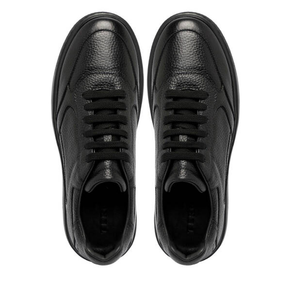 Siyah Deri Erkek Sneaker - E25S1AY57482-A41 - 5