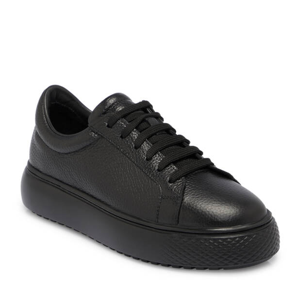 Siyah Deri Erkek Sneaker - E25S1AY57485-A41 - 1
