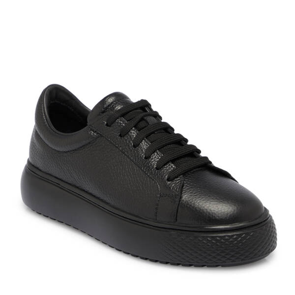Siyah Deri Erkek Sneaker - E25S1AY57485-A41 - 1