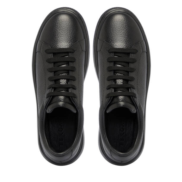 Siyah Deri Erkek Sneaker - E25S1AY57485-A41 - 5