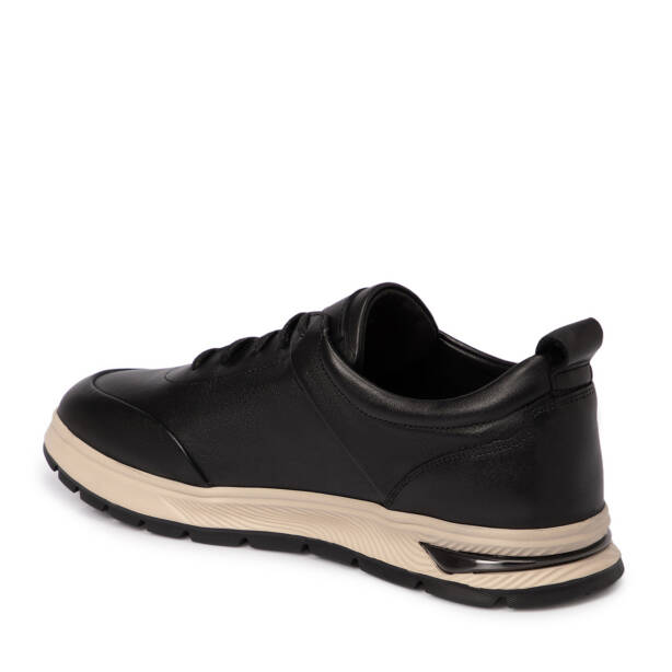 Siyah Deri Erkek Sneaker - E25S1AY57488-A23 - 2