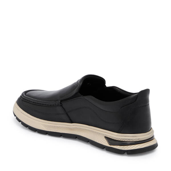 Siyah Deri Erkek Sneaker - E25S1AY57489-A23 - 2