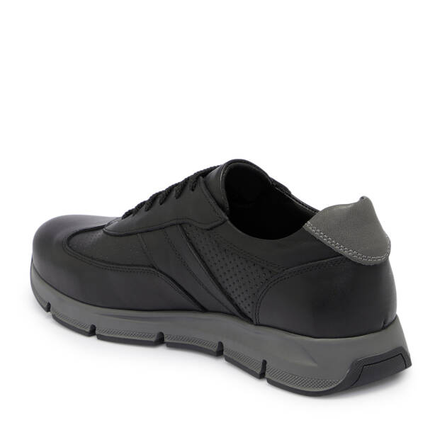 Siyah Deri Erkek Sneaker - E25S1AY57509-A23 - 2