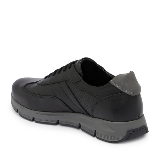 Siyah Deri Erkek Sneaker - E25S1AY57509-A23 - 2