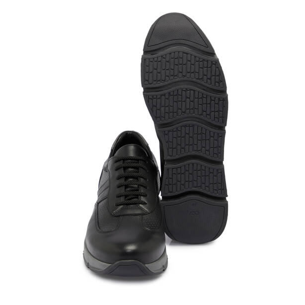 Siyah Deri Erkek Sneaker - E25S1AY57509-A23 - 4