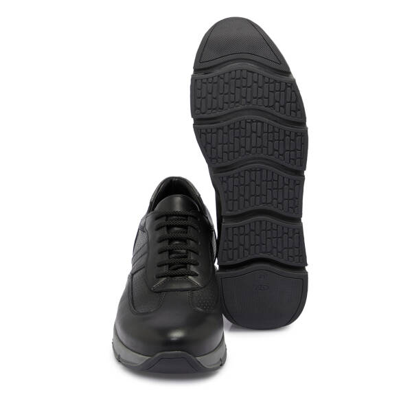 Siyah Deri Erkek Sneaker - E25S1AY57509-A23 - 4