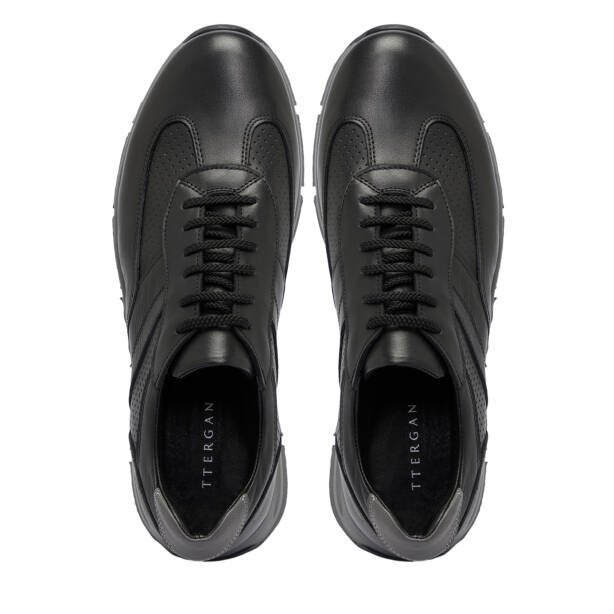 Siyah Deri Erkek Sneaker - E25S1AY57509-A23 - 5