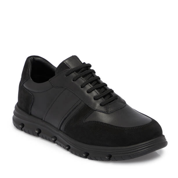 Siyah Deri Erkek Sneaker - E25S1AY57511-A23 