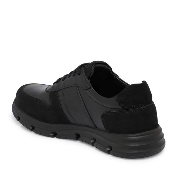 Siyah Deri Erkek Sneaker - E25S1AY57511-A23 - 2