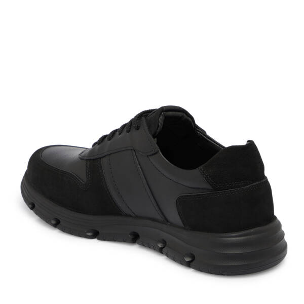 Siyah Deri Erkek Sneaker - E25S1AY57511-A23 - 2