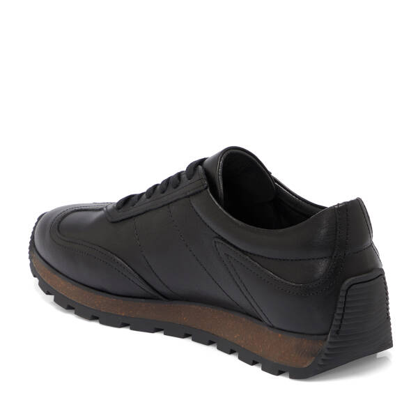 Siyah Deri Erkek Sneaker - E25S1AY57517-A23 - 2