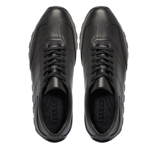 Siyah Deri Erkek Sneaker - E25S1AY57517-A23 - 5