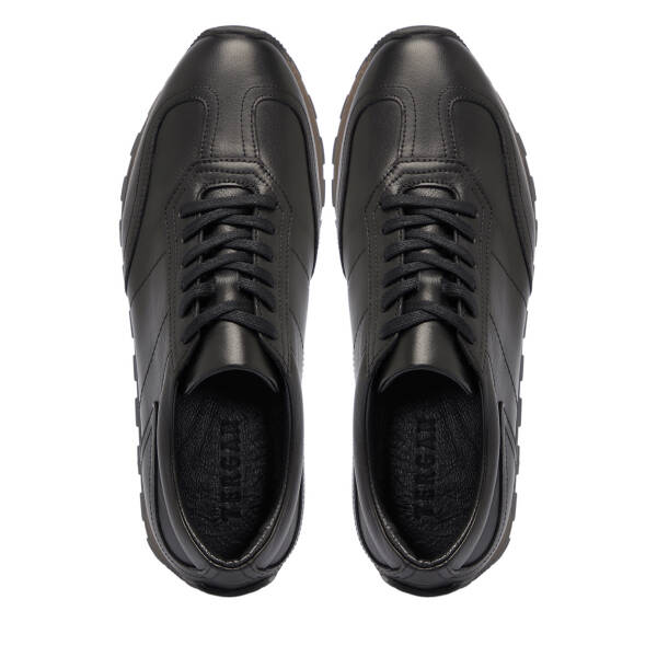 Siyah Deri Erkek Sneaker - E25S1AY57517-A23 - 5