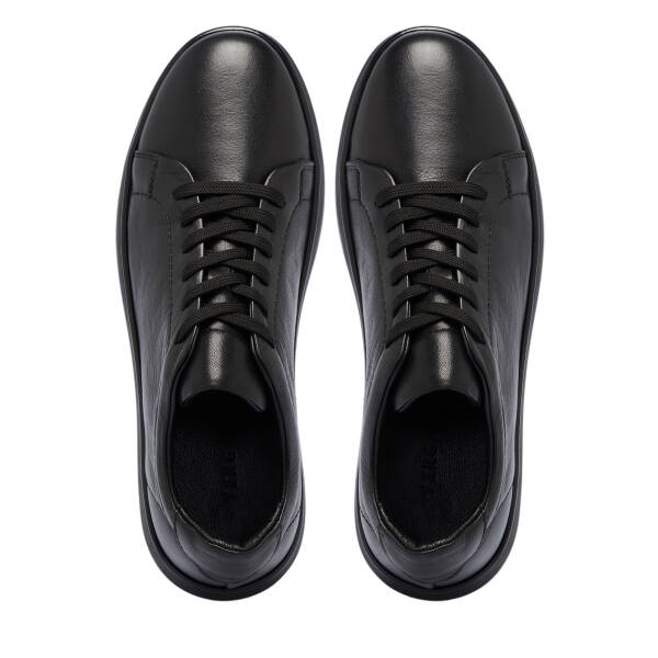 Siyah Deri Erkek Sneaker - E25S1AY57520-A23 - 5