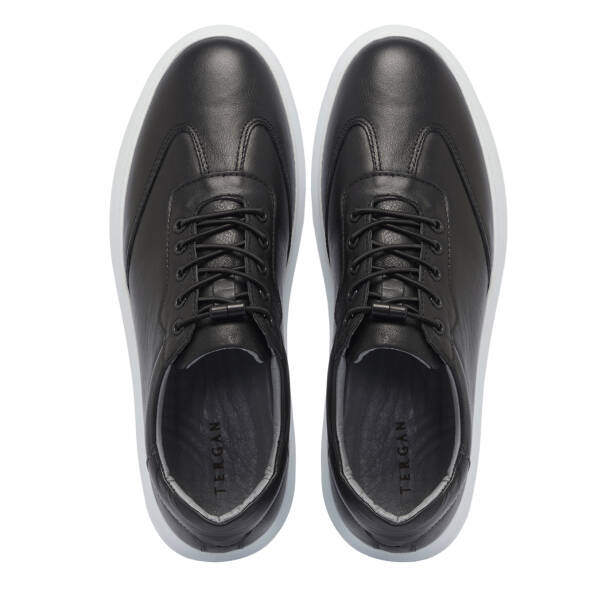 Siyah Deri Erkek Sneaker - E25S1AY57526-A23 - 5