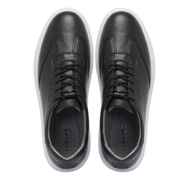 Siyah Deri Erkek Sneaker - E25S1AY57526-A23 - 5