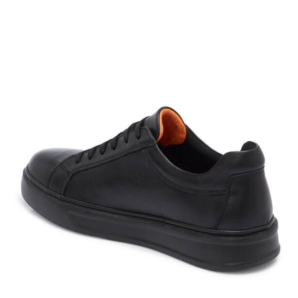 Siyah Deri Erkek Sneaker - E25S1AY57527-A23 - 2