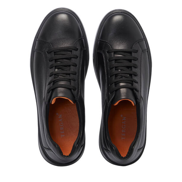 Siyah Deri Erkek Sneaker - E25S1AY57527-A23 - 5