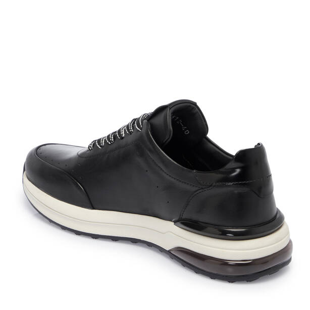 Siyah Deri Erkek Sneaker - E25S1AY57528-A23 - 2