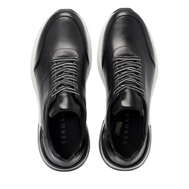 Siyah Deri Erkek Sneaker - E25S1AY57528-A23 - 5