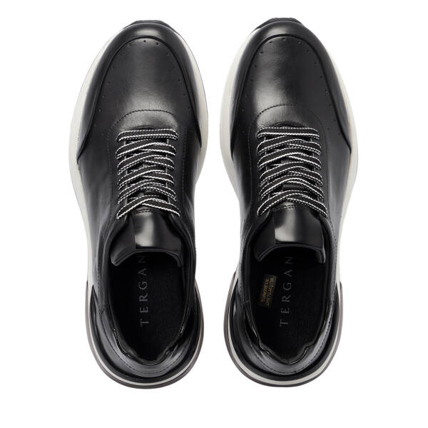 Siyah Deri Erkek Sneaker - E25S1AY57528-A23 - 5