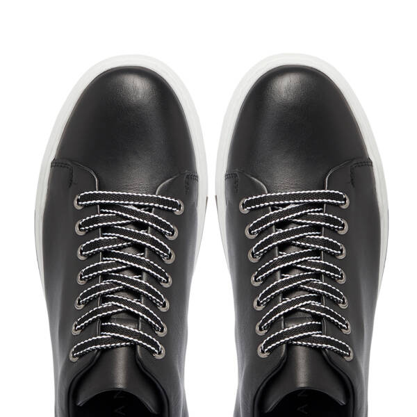 Siyah Deri Erkek Sneaker - E25S1AY57529-A23 - 5