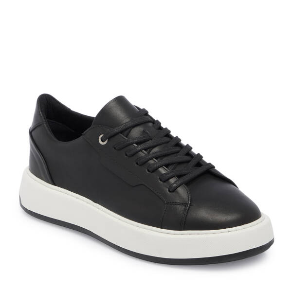 Siyah Deri Erkek Sneaker - E25S1AY57537-A23 - 1