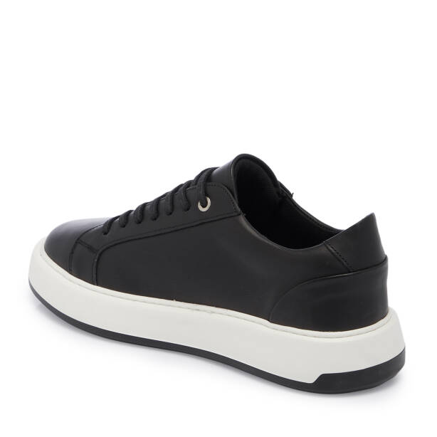 Siyah Deri Erkek Sneaker - E25S1AY57537-A23 - 2