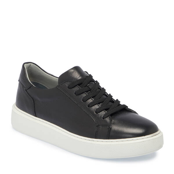 Siyah Deri Erkek Sneaker - E25S1AY57538-A23 - 1