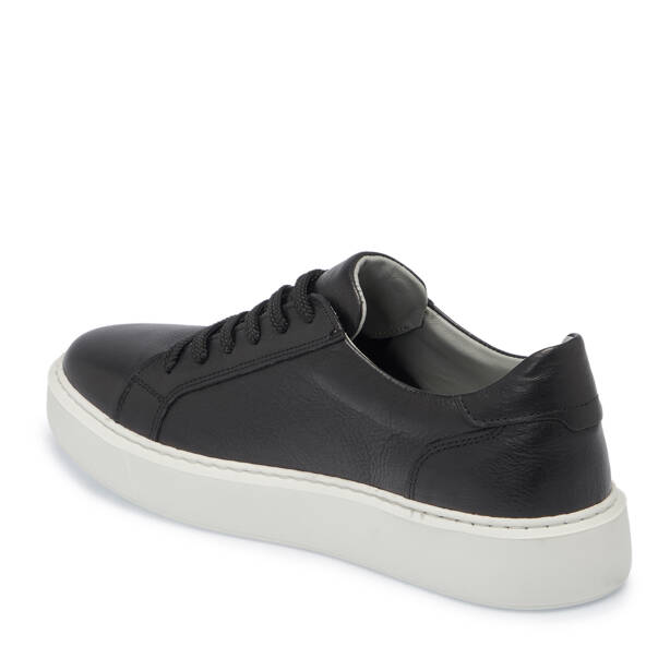 Siyah Deri Erkek Sneaker - E25S1AY57538-A23 - 2