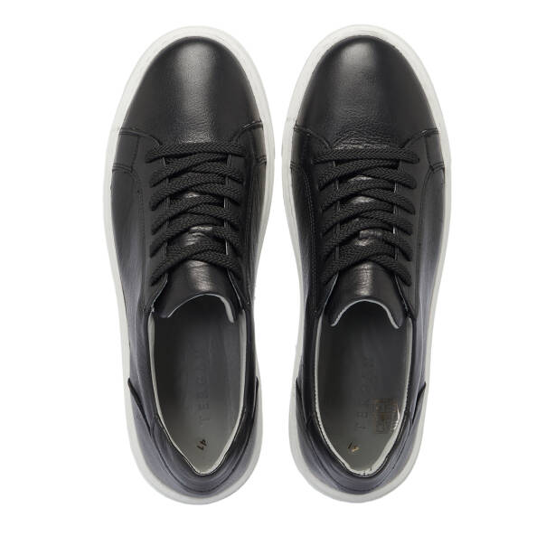 Siyah Deri Erkek Sneaker - E25S1AY57538-A23 - 5