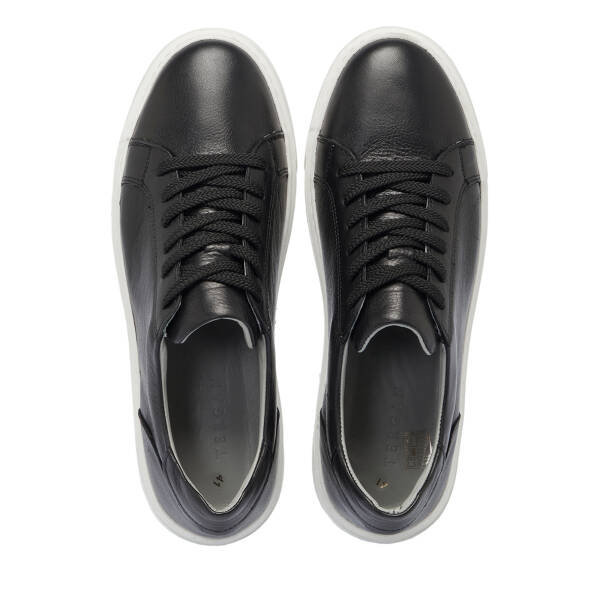 Siyah Deri Erkek Sneaker - E25S1AY57538-A23 - 5