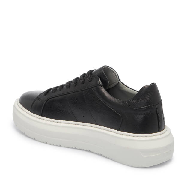 Siyah Deri Erkek Sneaker - E25S1AY57539-A23 - 2