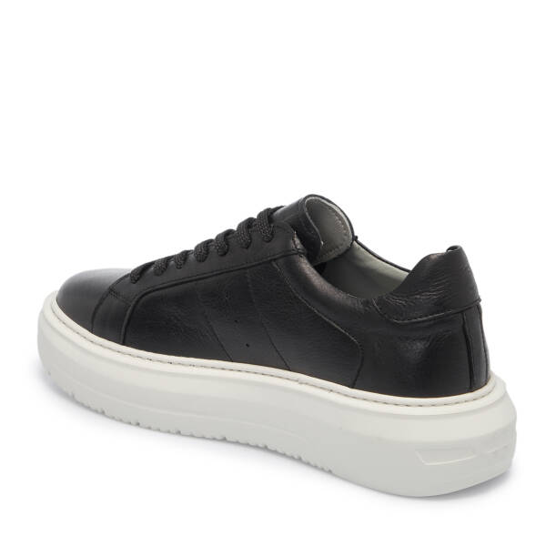 Siyah Deri Erkek Sneaker - E25S1AY57539-A23 - 2