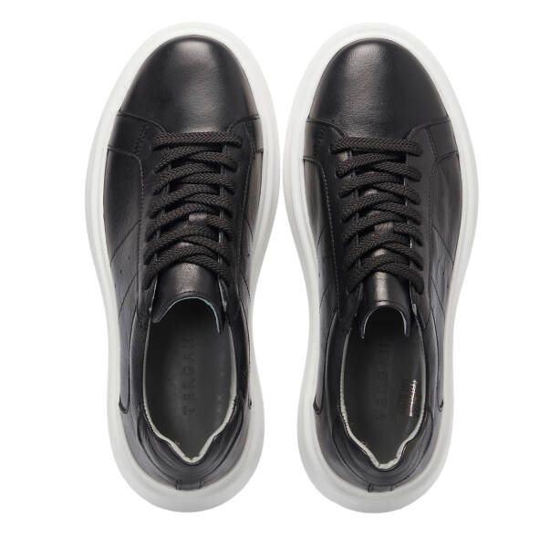 Siyah Deri Erkek Sneaker - E25S1AY57539-A23 - 5
