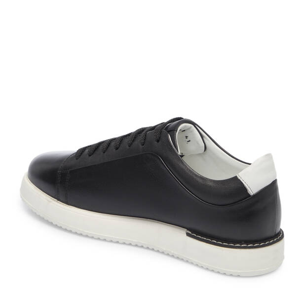 Siyah Deri Erkek Sneaker - E25S1AY57540-A23 - 2