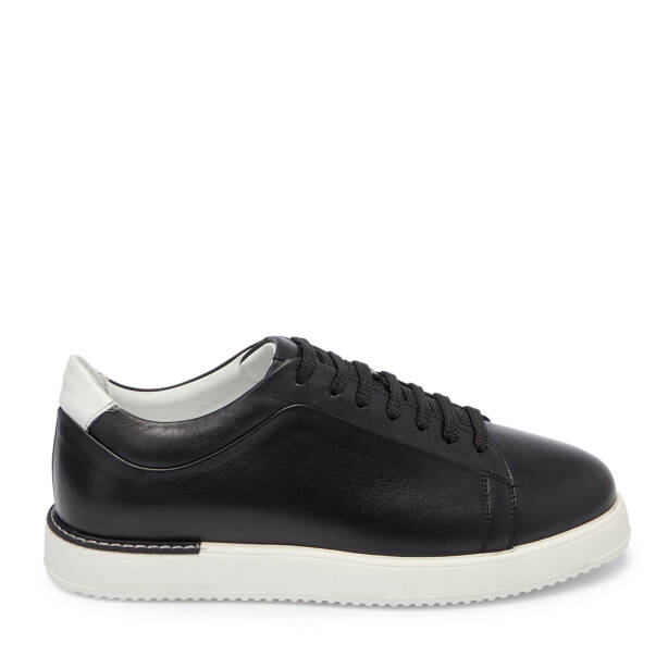 Siyah Deri Erkek Sneaker - E25S1AY57540-A23 - 3