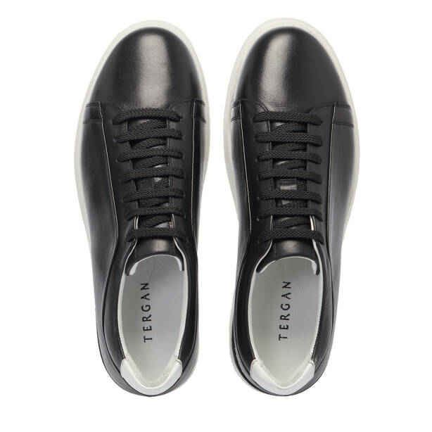 Siyah Deri Erkek Sneaker - E25S1AY57540-A23 - 5