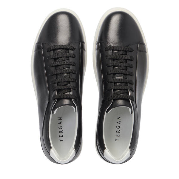 Siyah Deri Erkek Sneaker - E25S1AY57540-A23 - 5